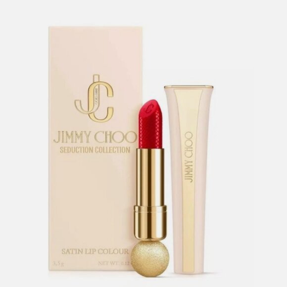 JIMMY CHOO Seduction Collection #001 Red Carpet Satin Lip Colour Lipstick NEW - Picture 2 of 9